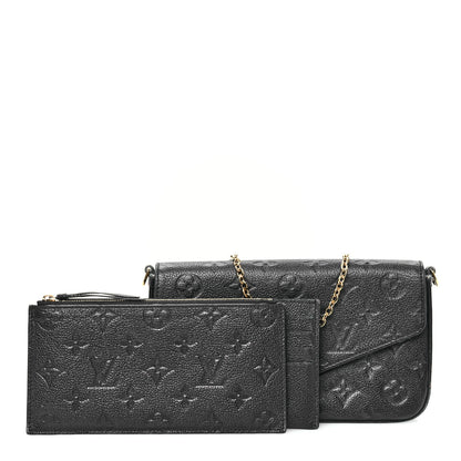Louis Vuitton Empreinte Pochette Felicie Chain Wallet Black 3 of 11