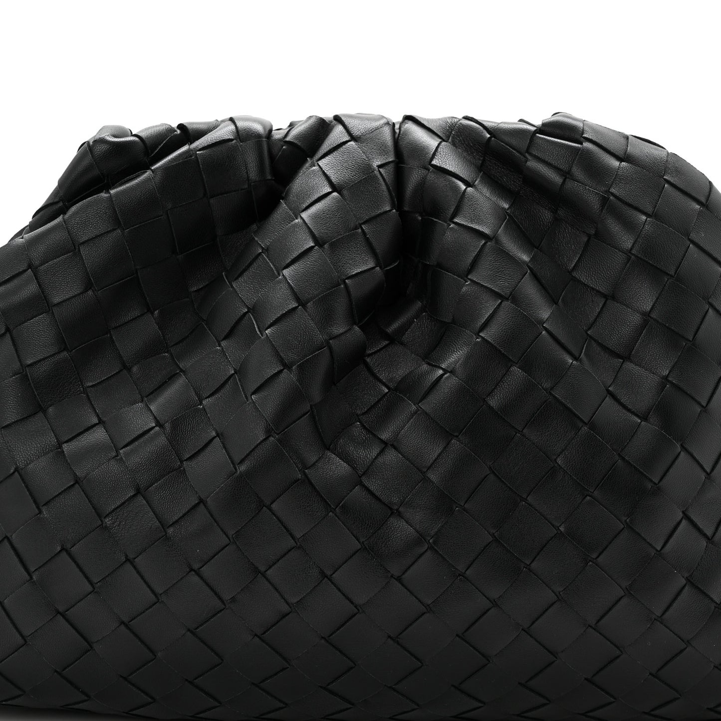 Nappa Maxi Intreccio The Pouch Oversized Clutch Black