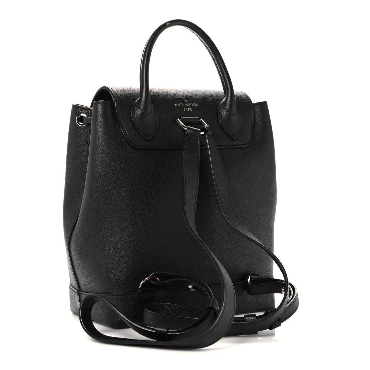 Calfskin Lockme Backpack Black