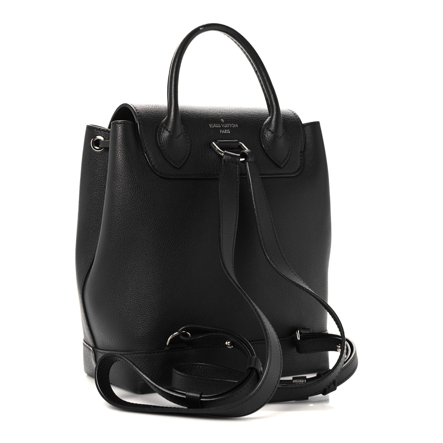 Louis Vuitton Calfskin Lockme Backpack Black 3 of 11