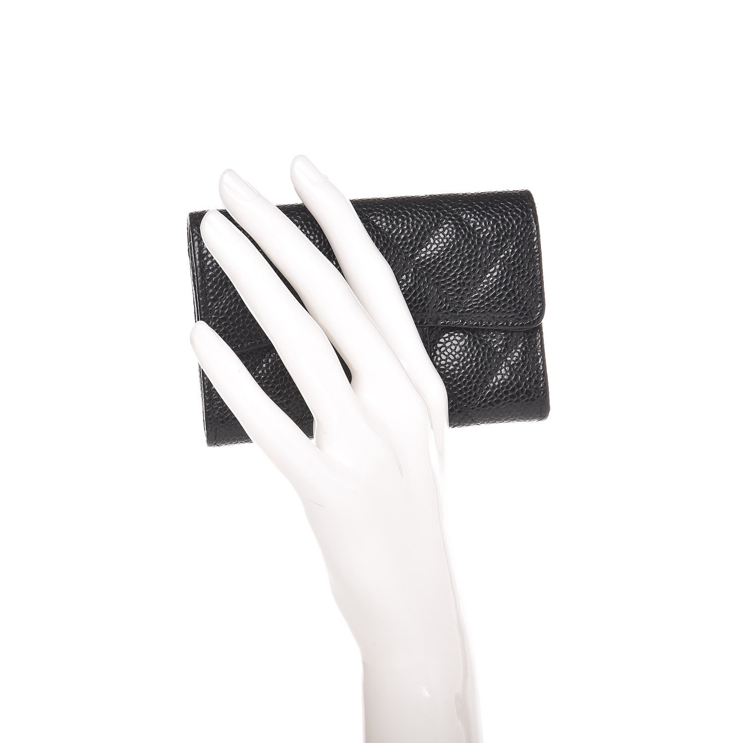 Chanel Caviar Quilted Flap Card Holder Black 2 of 9