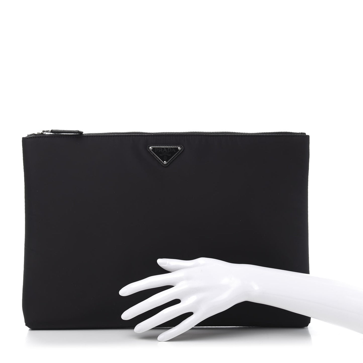 Tessuto Nylon Flat Pouch Black