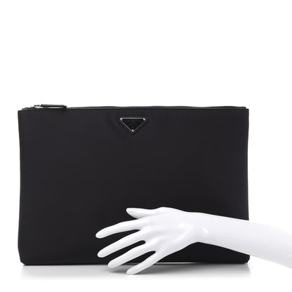 Prada Tessuto Nylon Flat Pouch Black 2 of 9