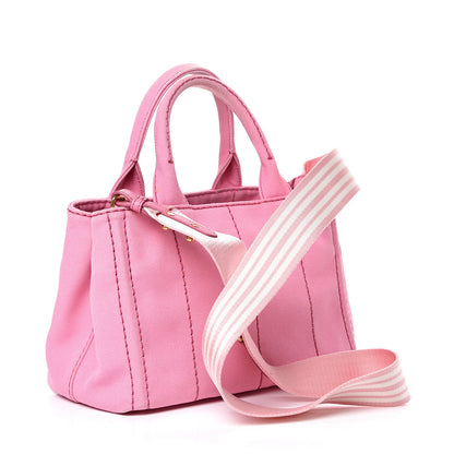 Prada Canapa Small Logo Tote Geranio White 2 of 10