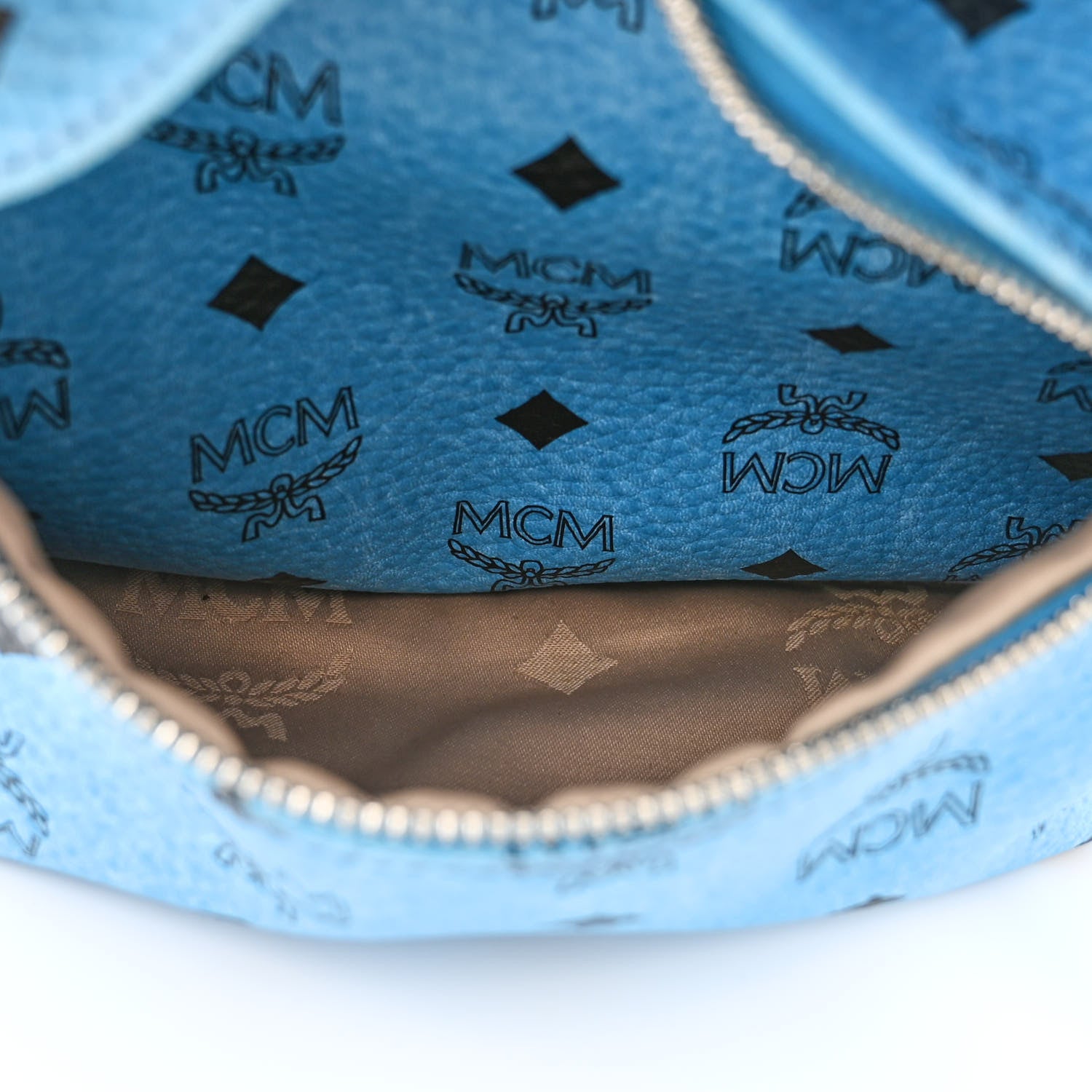 MCM Visetos Medium Sprinkle Stud Stark Backpack Blue 6 of 14