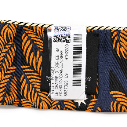 Hermes Silk Le Charme D Orphee Black Orange Creme 2 of 4