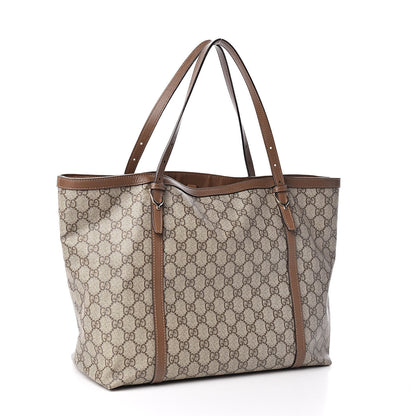 Gucci GG Supreme Monogram Medium Nice Tote Brown 3 of 13