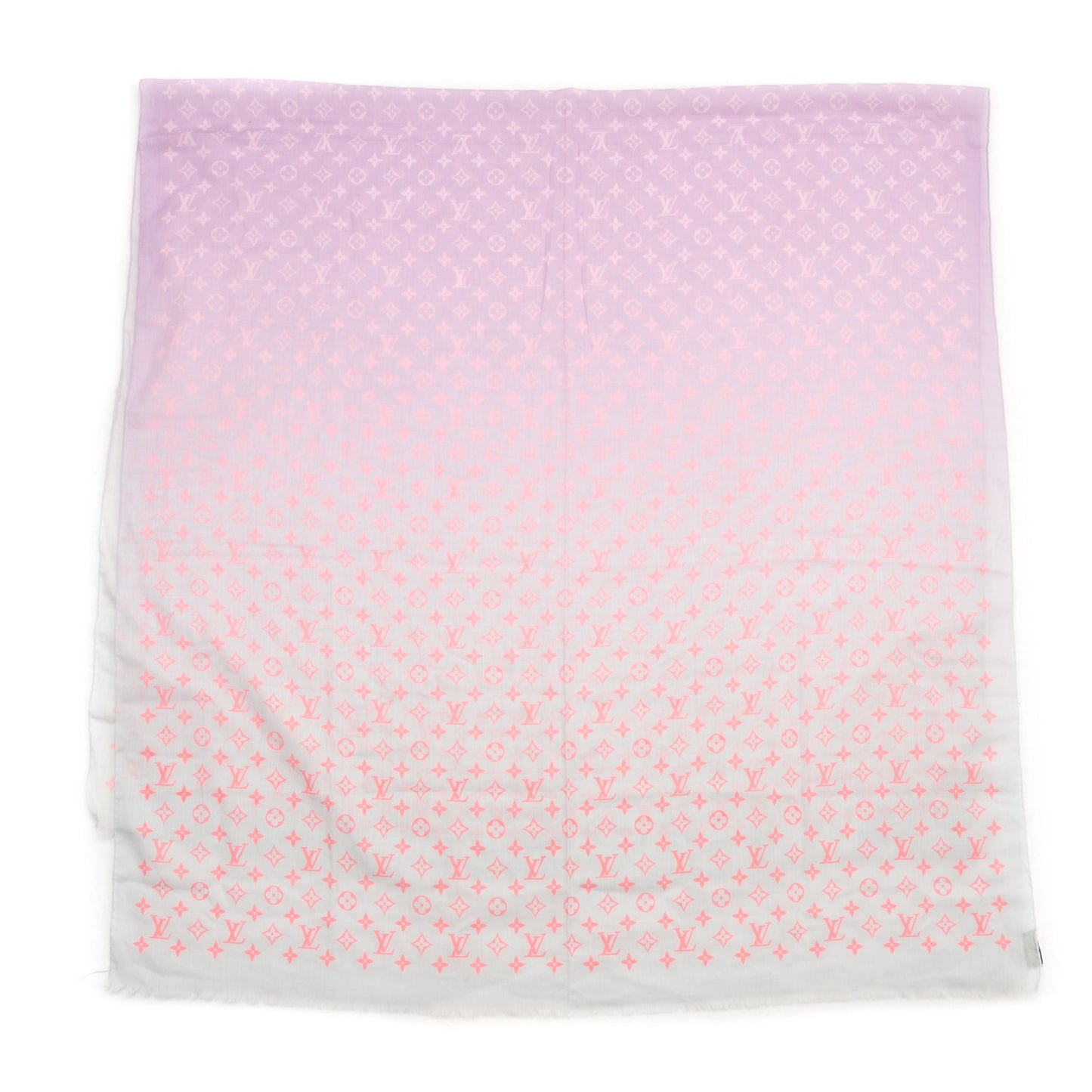 Cotton Monogram Sunrise Stole Blue Ciel