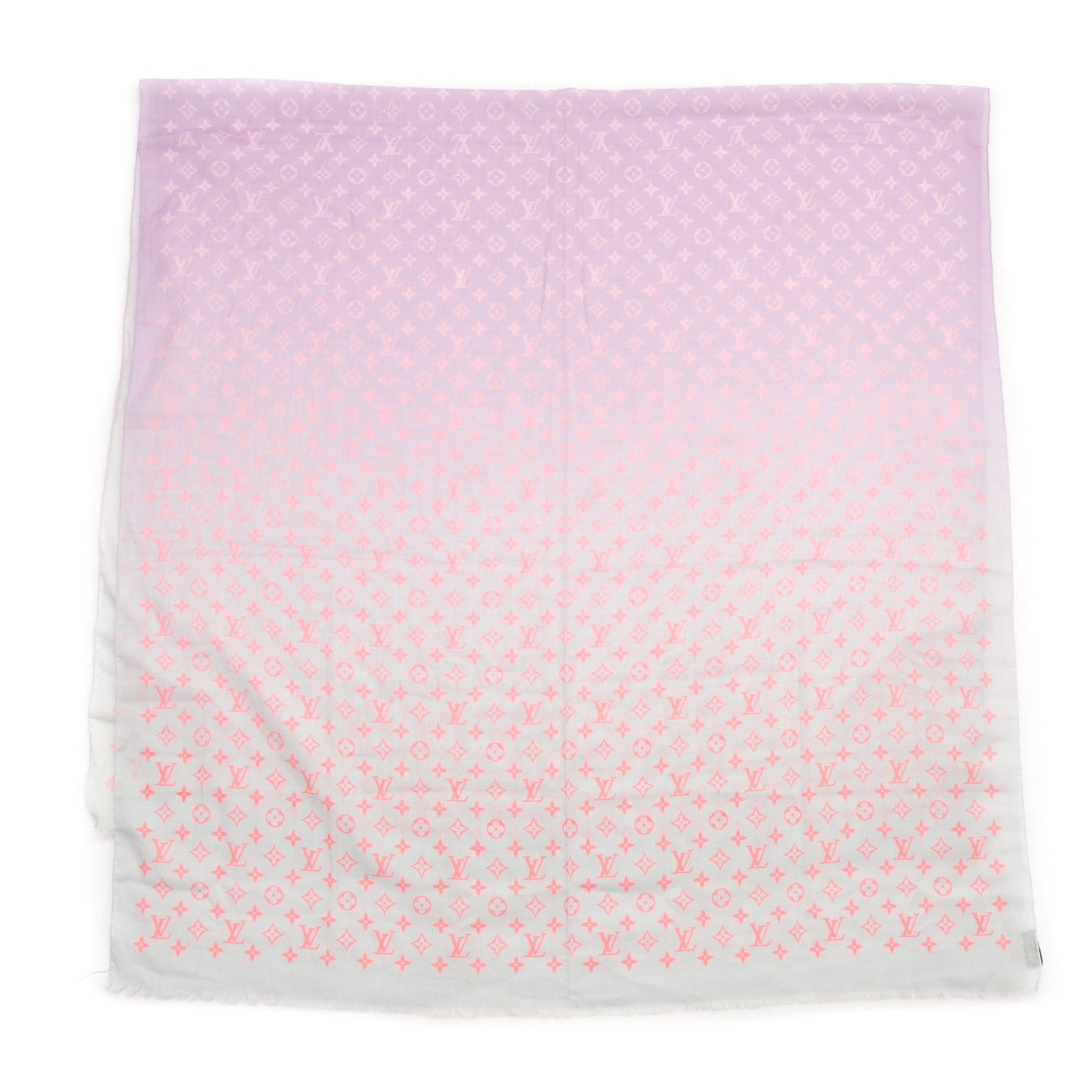 Louis Vuitton Cotton Monogram Sunrise Stole Blue Ciel 3 of 13