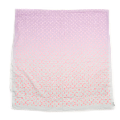Louis Vuitton Cotton Monogram Sunrise Stole Blue Ciel 3 of 13
