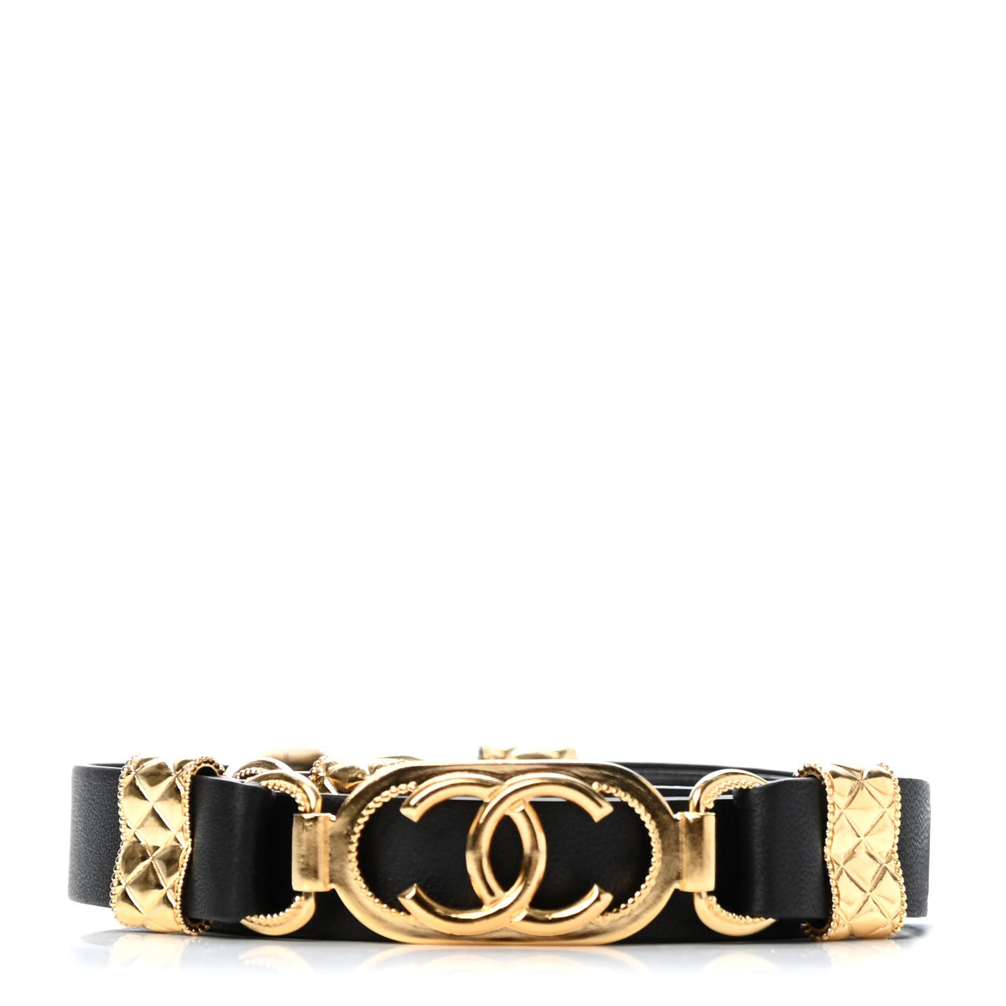 Lambskin CC Double Belt Black