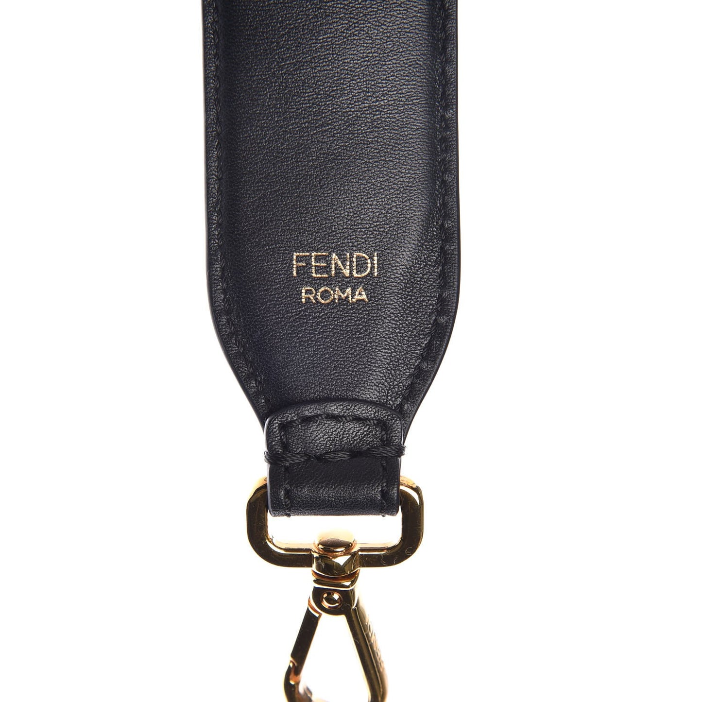 Calfskin Studded Strap You Black Gold