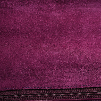 Chanel Suede Lambskin Scallop Quilted Medium Pagoda Flap Purple 11 of 12