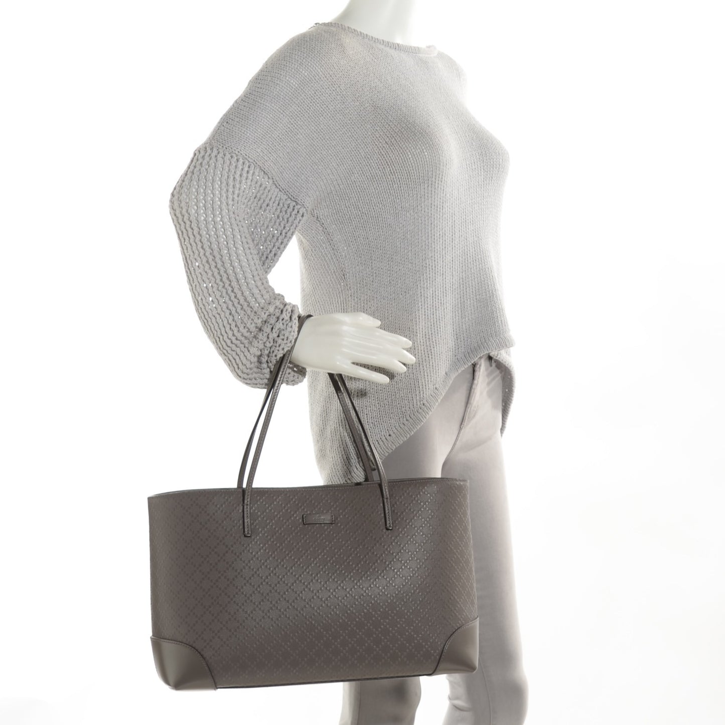 Hilary Lux Bright Diamante Medium Shopper Tote Loess