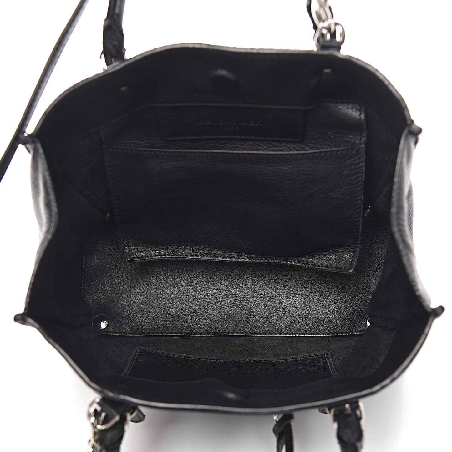 Calfskin Papier Mini A4 Tote Black