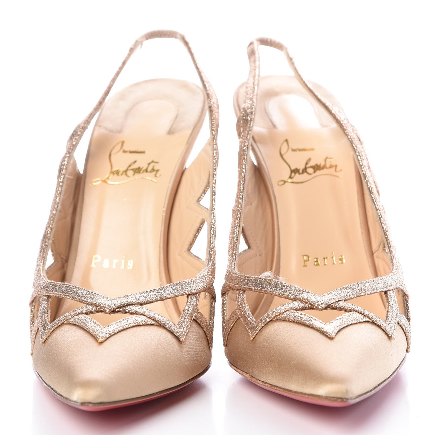Crepe Satin Slingback Stellare 120 Pumps 39 Gold