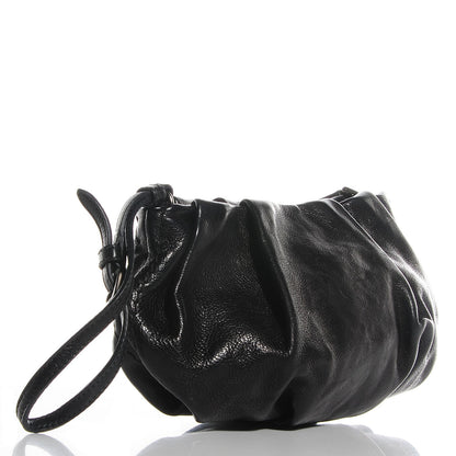 Prada Glace Calf Clutch Wristlet Nero Black 3 of 10