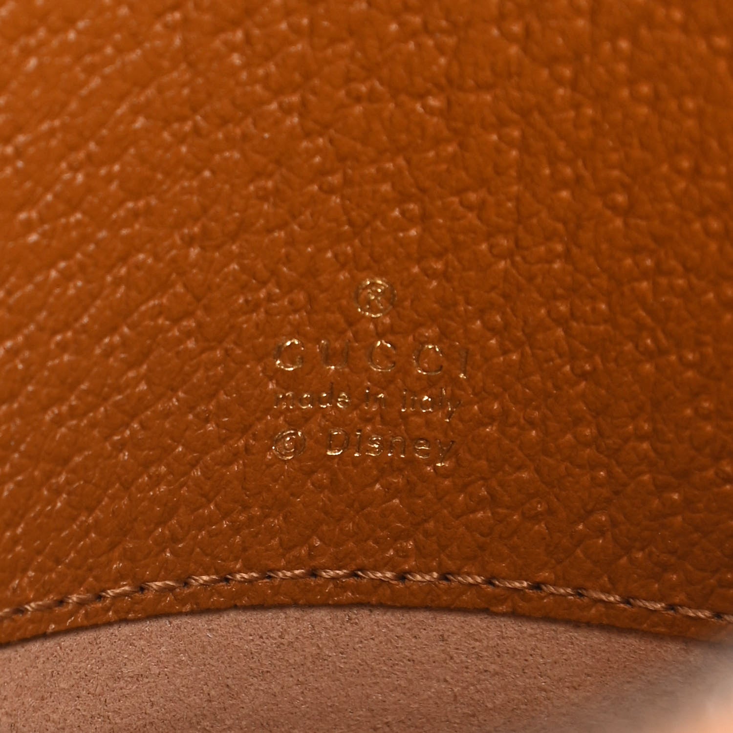 Gucci X DISNEY Mini Vintage GG Supreme Monogram Mickey Mouse Round Backpack Beige Vintage Sun Oil 6 of 10