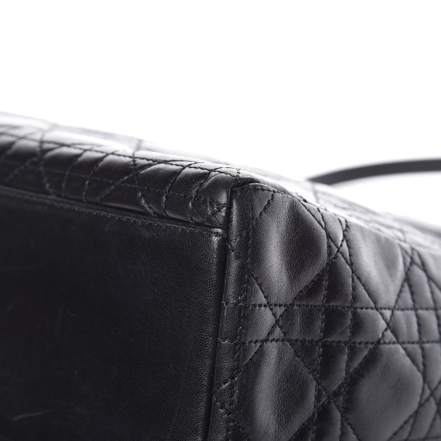 Christian Dior Lambskin Cannage Medium Lady Dior Black 12 of 14