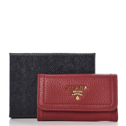 Prada Vitello Daino 6 Key Holder Rubino 8 of 9