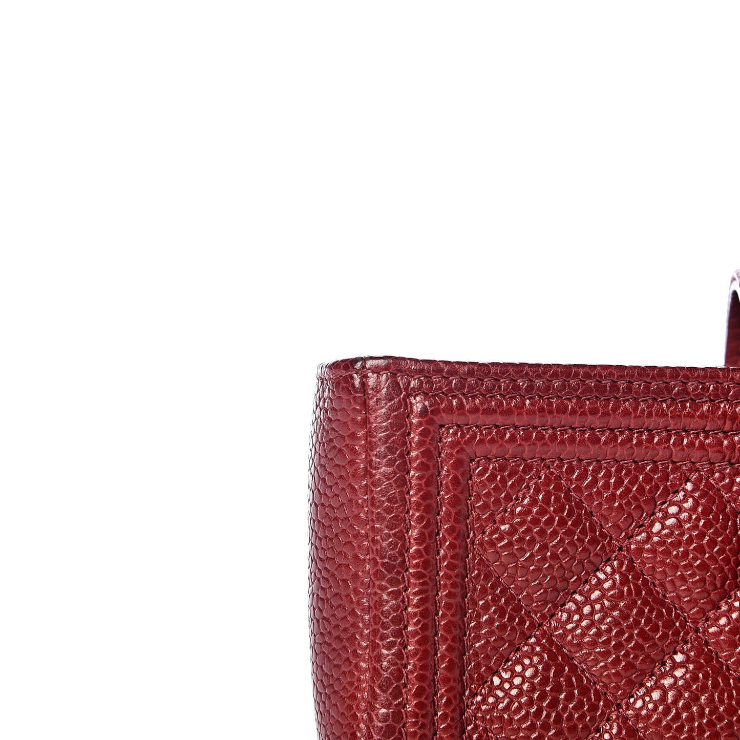 Caviar Quilted Mini Boy Phone Holder Clutch Dark Red