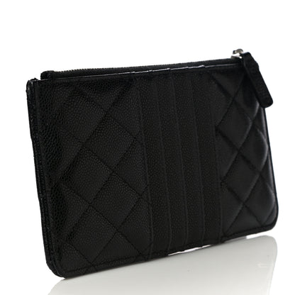 Chanel Caviar Quilted Classic Flat Wallet Pouch Black 6 of 13