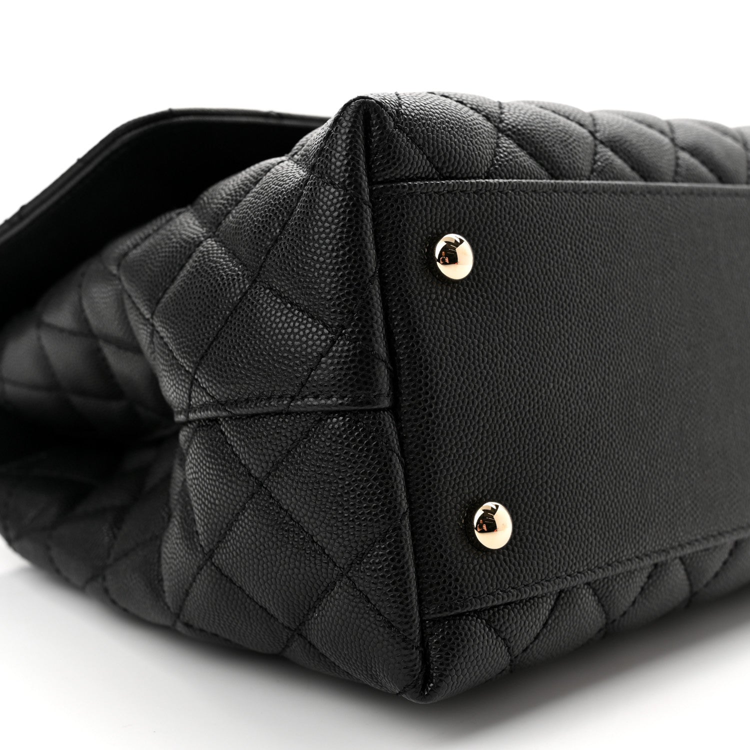 Chanel Caviar Quilted Medium Coco Handle Flap Black 8 of 10