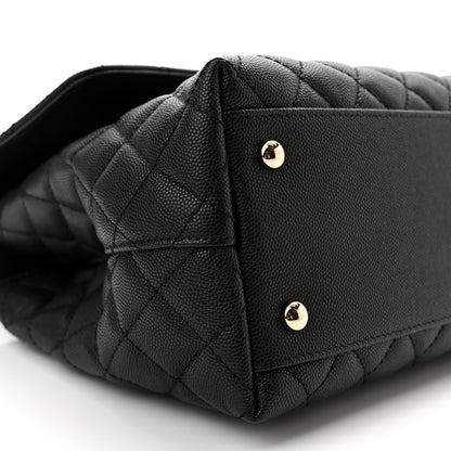 Chanel Caviar Quilted Medium Coco Handle Flap Black 8 of 10