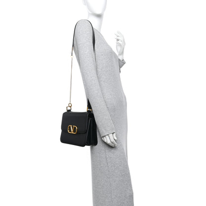 Valentino Garavani Grained Calfskin Large VSling Shoulder Bag Black 2 of 10