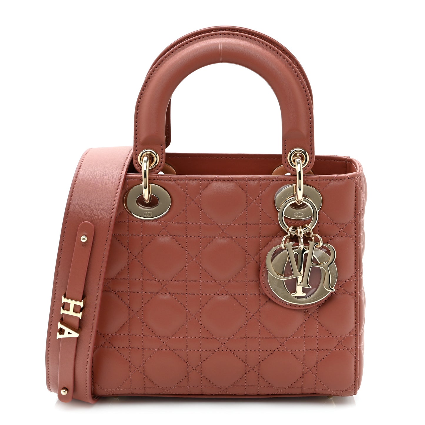 Lambskin Cannage Small My ABCDior Lady Dior Rust