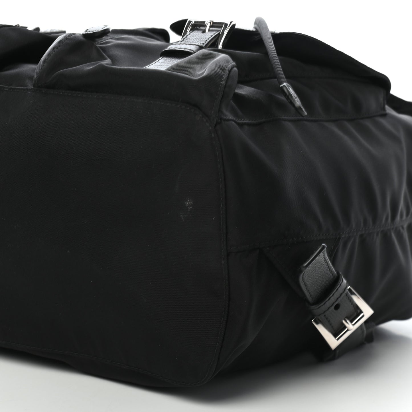 Tessuto Nylon Saffiano Medium Backpack Black