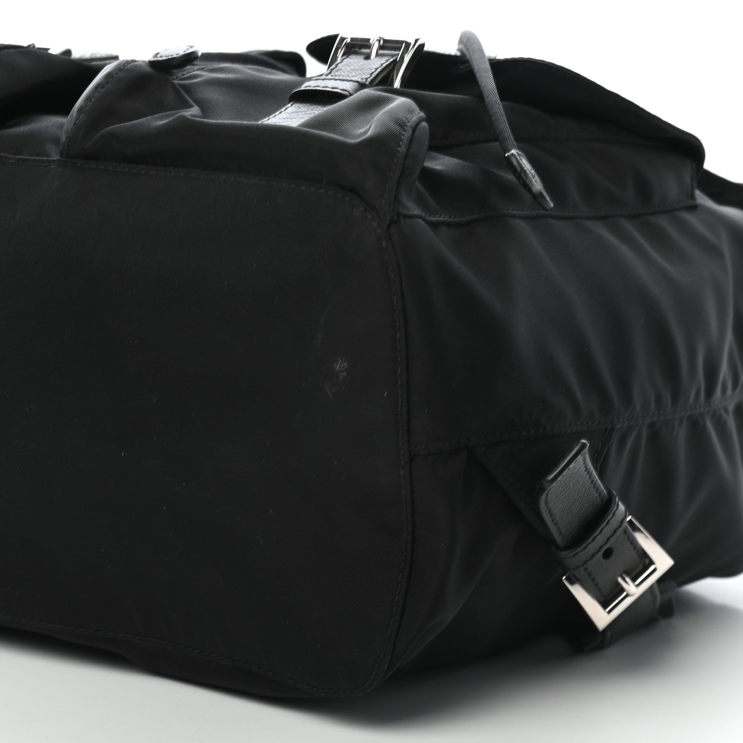 Prada Tessuto Nylon Saffiano Medium Backpack Black 8 of 8