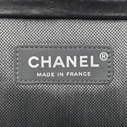 Chanel Lambskin Vertical Quilted Mademoiselle Clutch Black 6 of 7