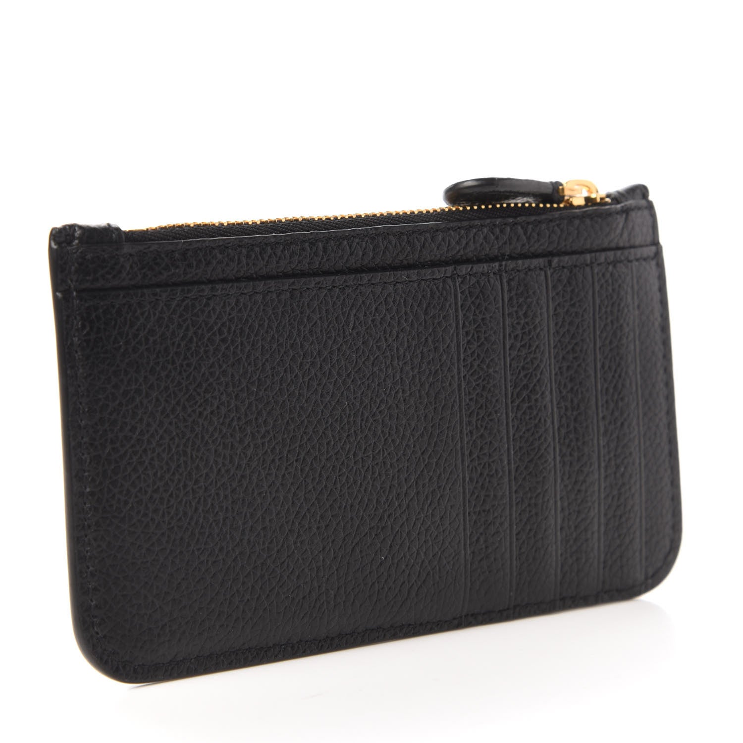Balenciaga Grained Calfskin Logo Cash Long Coin Card Holder Black White 3 of 10