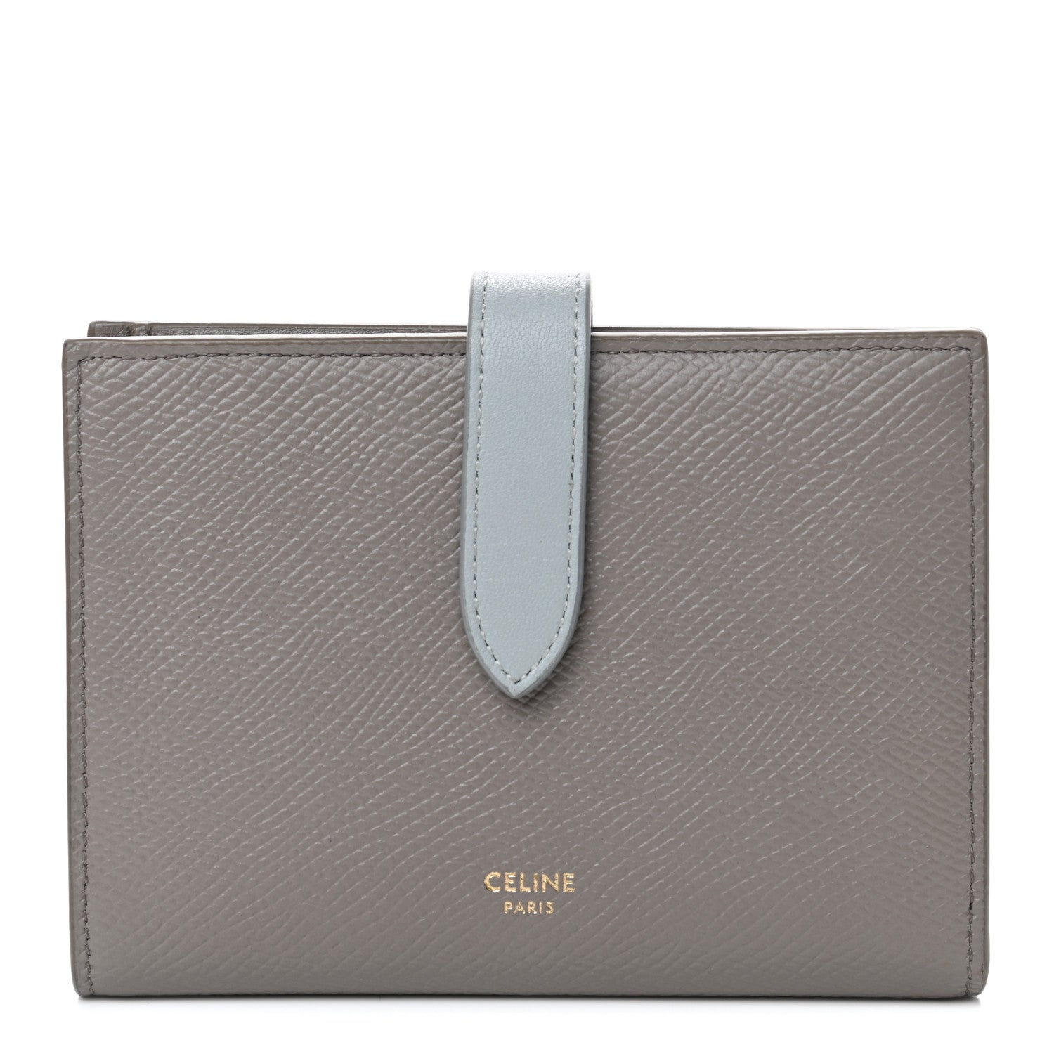 Celine Grained Calfskin Medium Multifunction Strap Wallet Pebble Mineral 1 of 4