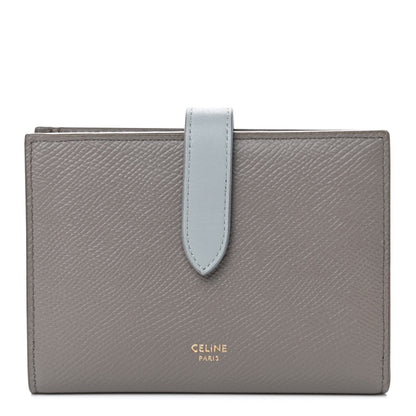 Celine Grained Calfskin Medium Multifunction Strap Wallet Pebble Mineral 1 of 4