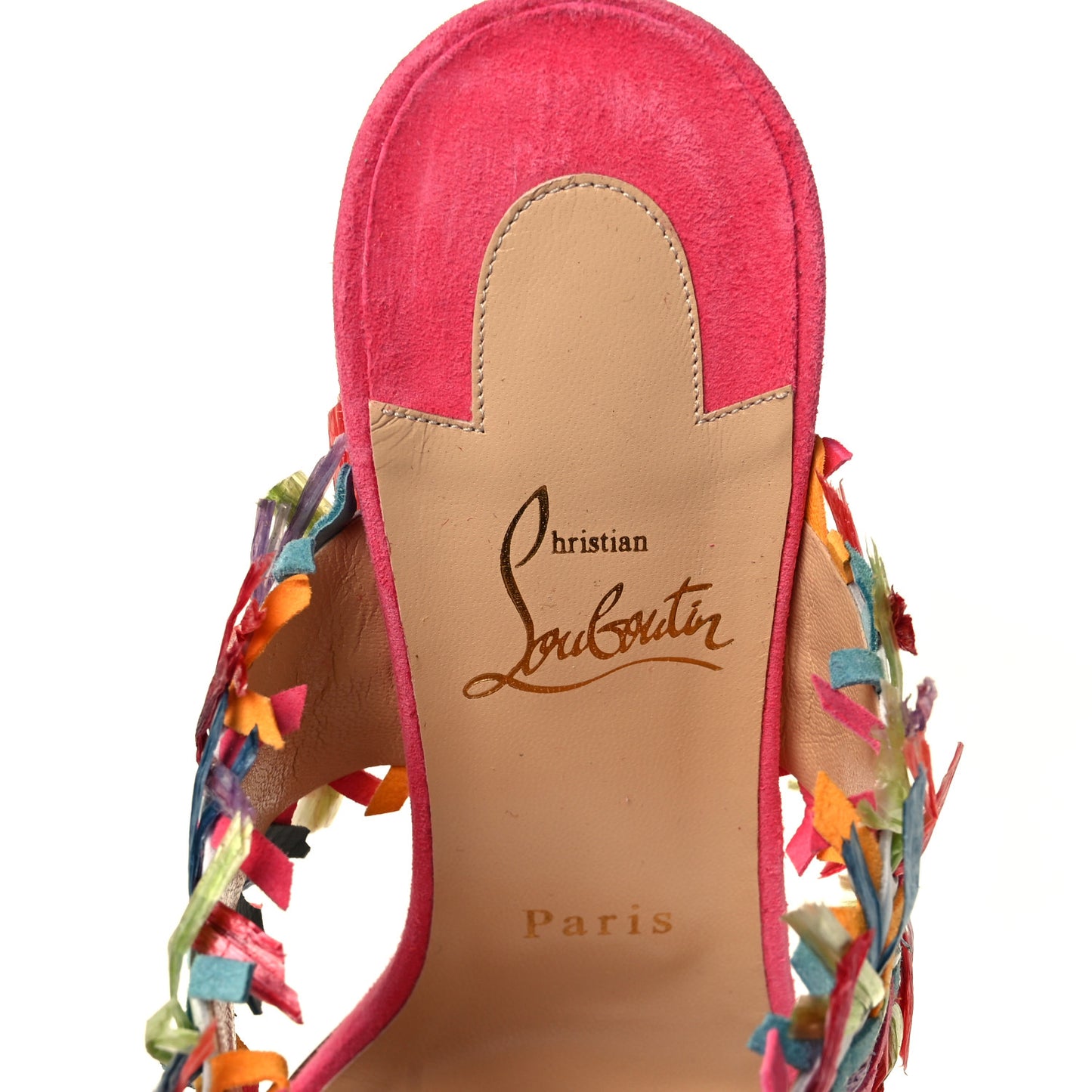 Nappa Velvet Suede Raffia Meroine 85 Sandals 40 Multicolor