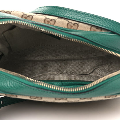 Gucci Monogram Dollar Calfskin Mini Bree Messenger Bag Beige Ebony Emerald 5 of 14