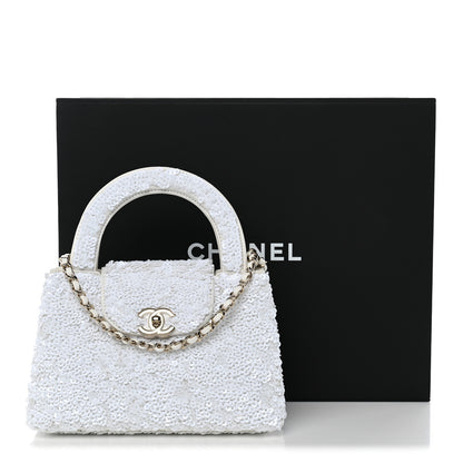 Chanel Sequin Nano Kelly Shopper White 11 of 11