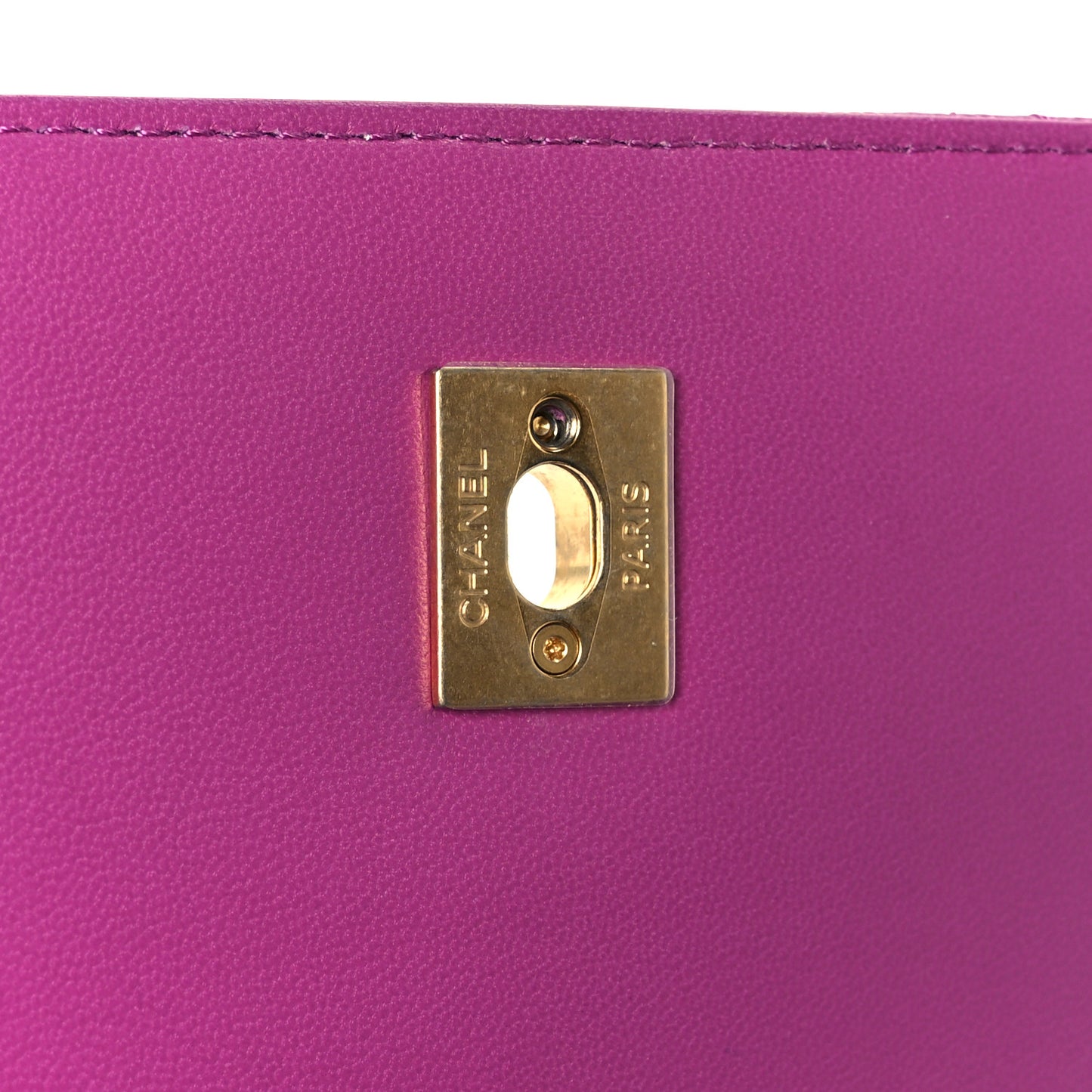 Caviar Quilted Mini Top Handle Flap Dark Pink