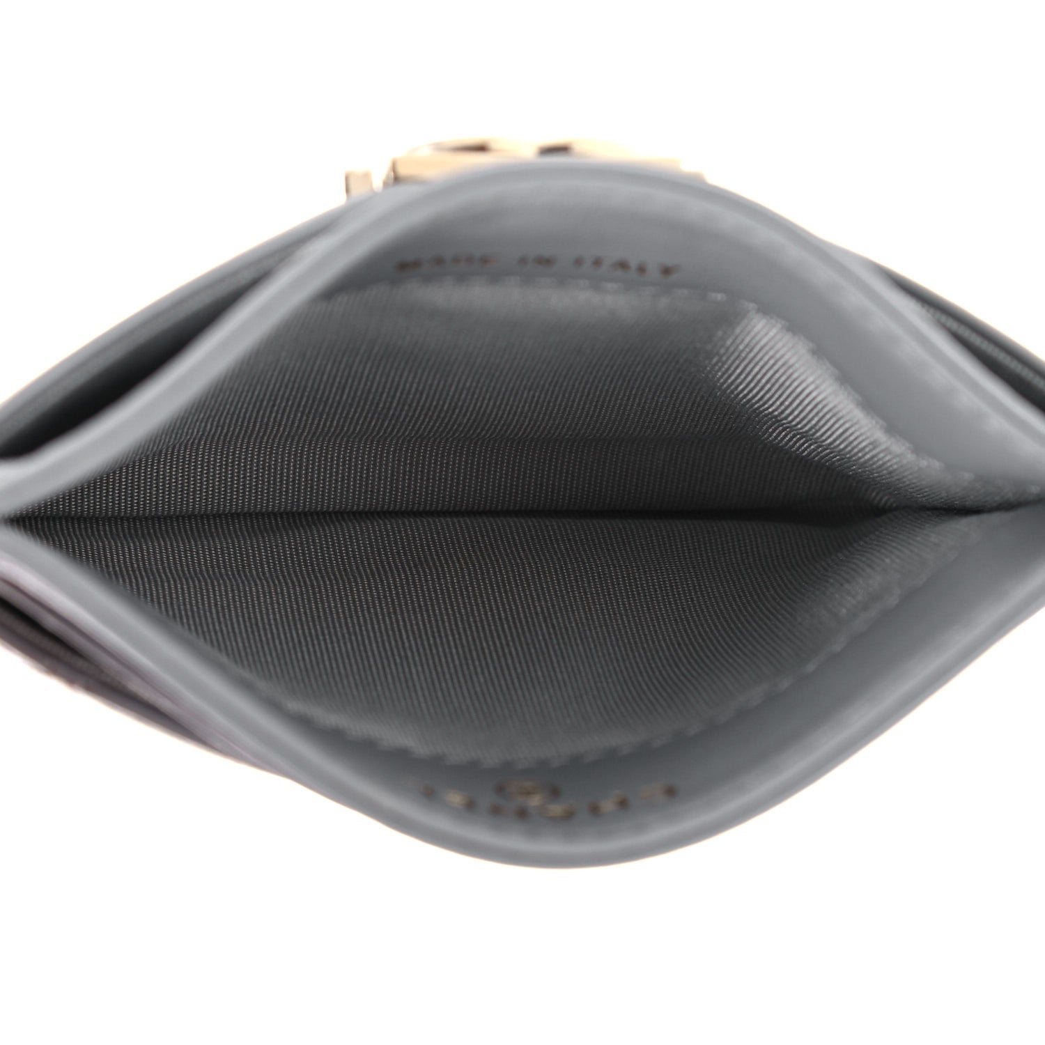 Chanel Lambskin Quilted Boy Card Holder Grey 5 of 12