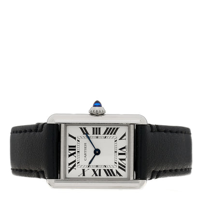 Cartier Stainless Steel Calfskin 22mm Must de Cartier Tank Quartz Watch 2 of 7