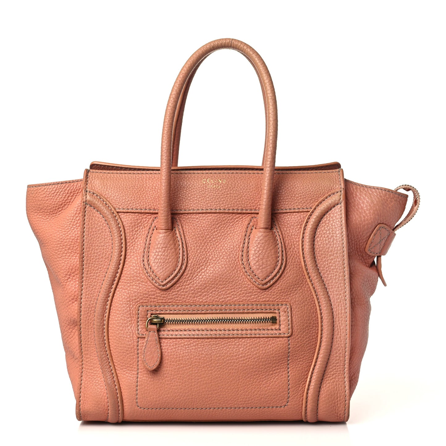 Pebbled Calfskin Micro Luggage Pink