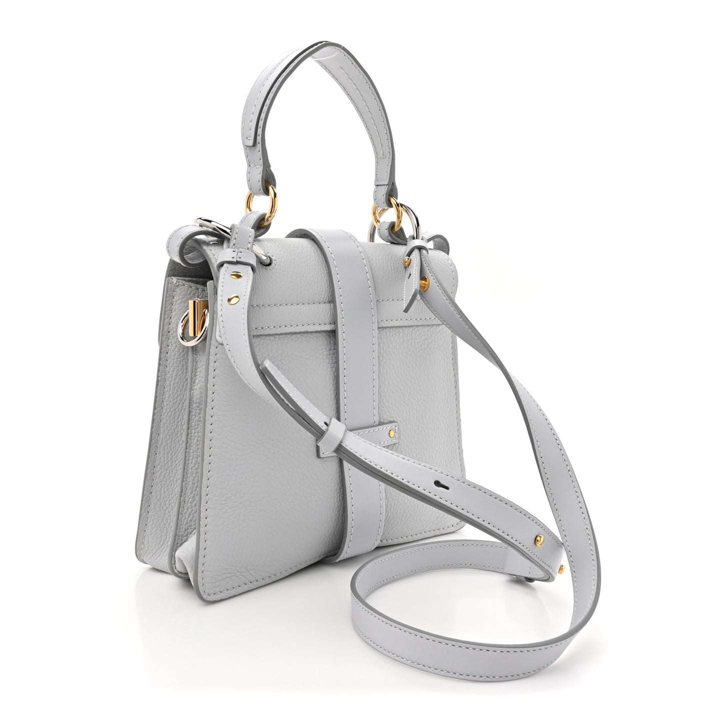 Grained Calfskin Small Aby Day Shoulder Bag Light Cloud