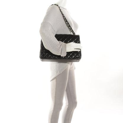 Chanel Lambskin Quilted Maxi Double Flap Black 2 of 9