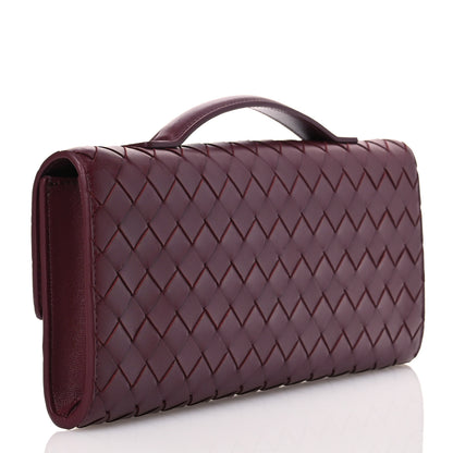 Bottega Veneta Nappa Intrecciato Long Andiamo Top Handle Clutch Barolo 3 of 12