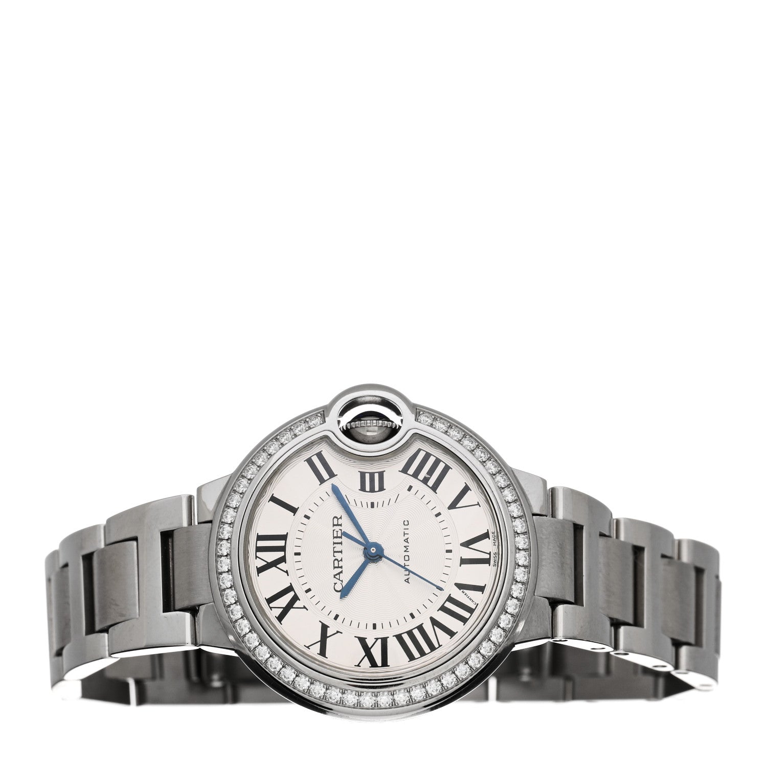 Cartier Stainless Steel Diamond Bezel 33mm Ballon Bleu De Cartier Automatic Watch 2 of 5