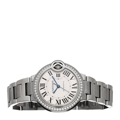Cartier Stainless Steel Diamond Bezel 33mm Ballon Bleu De Cartier Automatic Watch 2 of 5