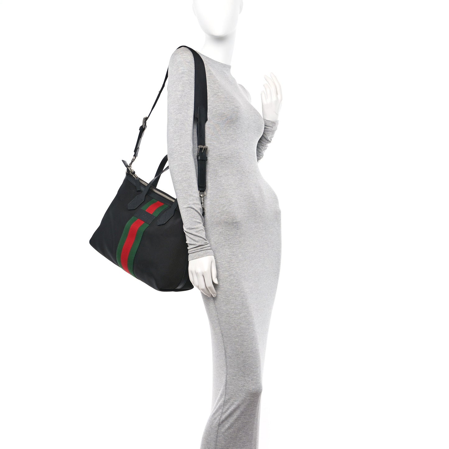Techno Canvas Web Duffle Black