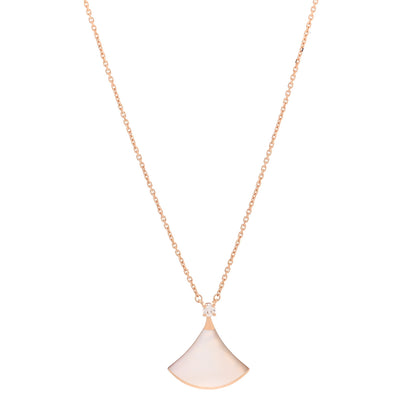 Bulgari 18K Rose Gold Diamond Mother of Pearl Divas' Dream Pendant Necklace 1 of 7